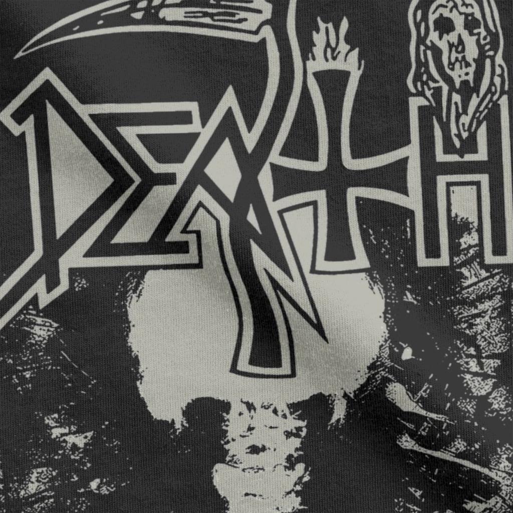 Футболки для отдыха Death Band для мужчин, футболки с круглым вырезом из чистого хлопка, футболки с коротким рукавом, идеи для подарков, топы