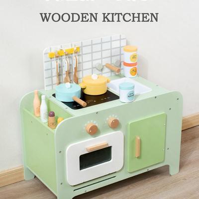 BABIBO Новые зеленые маленькие свежие кухонные игрушки/деревянные кухонные игрушки для игрового домика/игрушки для имитации готовки