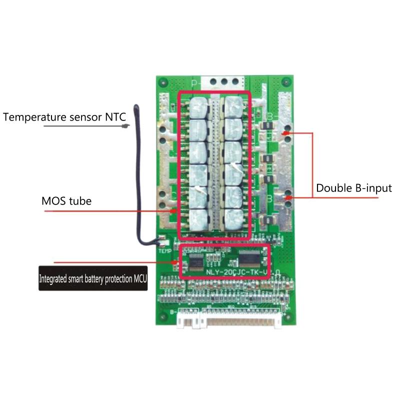 20S 72V 45A для платы защиты литий-ионного аккумулятора Lipo BMS PCB модуля Безопасный для автомобиля Скейтборда Автомобильного инвертора Легко для