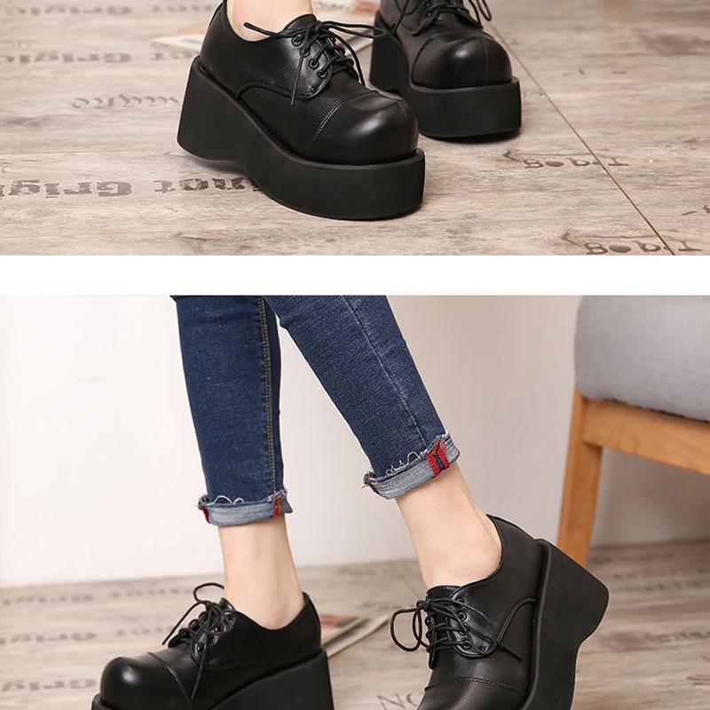 EMONIA женские туфли на платформе в европейском и американском стиле панк - Harajuku Loli Retro JK Style