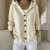 Autumn and Winter Hooded Knitted Cardigan Women's Solid Color Casual Fashion Sweater Jacket Women