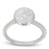 Silver Ring 'Goddess Opal' White Silver (rhodium) - 9 Mm