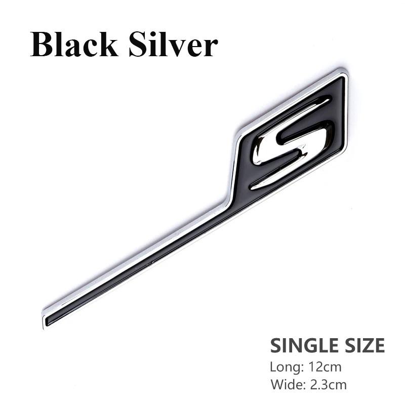 3D ABS Car Rear Trunk Badge Sticker Emblem S Logo For Mercedes Benz AMG A45 W176 GTS GT43S GT63S CLA45S C117 C63s C43S W205 E63S AC1