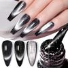 7ML Black Crystal Cat Magnetic Gel Sparkling Glitter Gel Nail Polish Semi Permanent Uv Gel Nail Art No Need Base Color