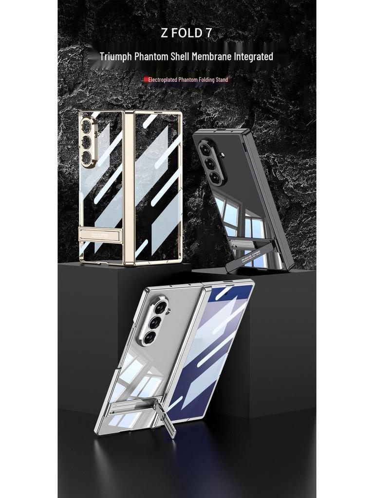 Магнитный чехол-шарнир Samsung Z Fold7 - Прозрачная защитная крышка с подставкой Triumph