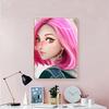 5D DIY Diamond Mosaic Portrait Pink Girl Full Round Embroidery Sale Rhinestone Picture