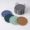 2pcs Heat Resistant Honeycomb Coasters Round Tea Cup Holder Table Placemat  Table Accessories