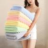 1PC Adult Super Absorbent Ultra-fine Fiber Towel, Quick Drying Texture Towel, Soft Home Thickened Coral Velvet Bath Towel