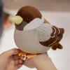 Simulation Sparrow Plush Toy Stuffed Fat Round Bird Animal Doll Pillow Soft Lifelike Bird Tit Baby Christmas Birthday Gifts