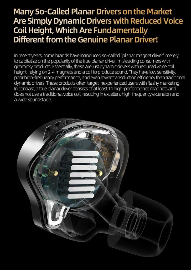 Последние популярные проводные наушники KZ PRX 4-го поколения с плоскими динамиками, канальные наушники, мощная магнитная система N52, глубокий пространственный сбалансированный звук