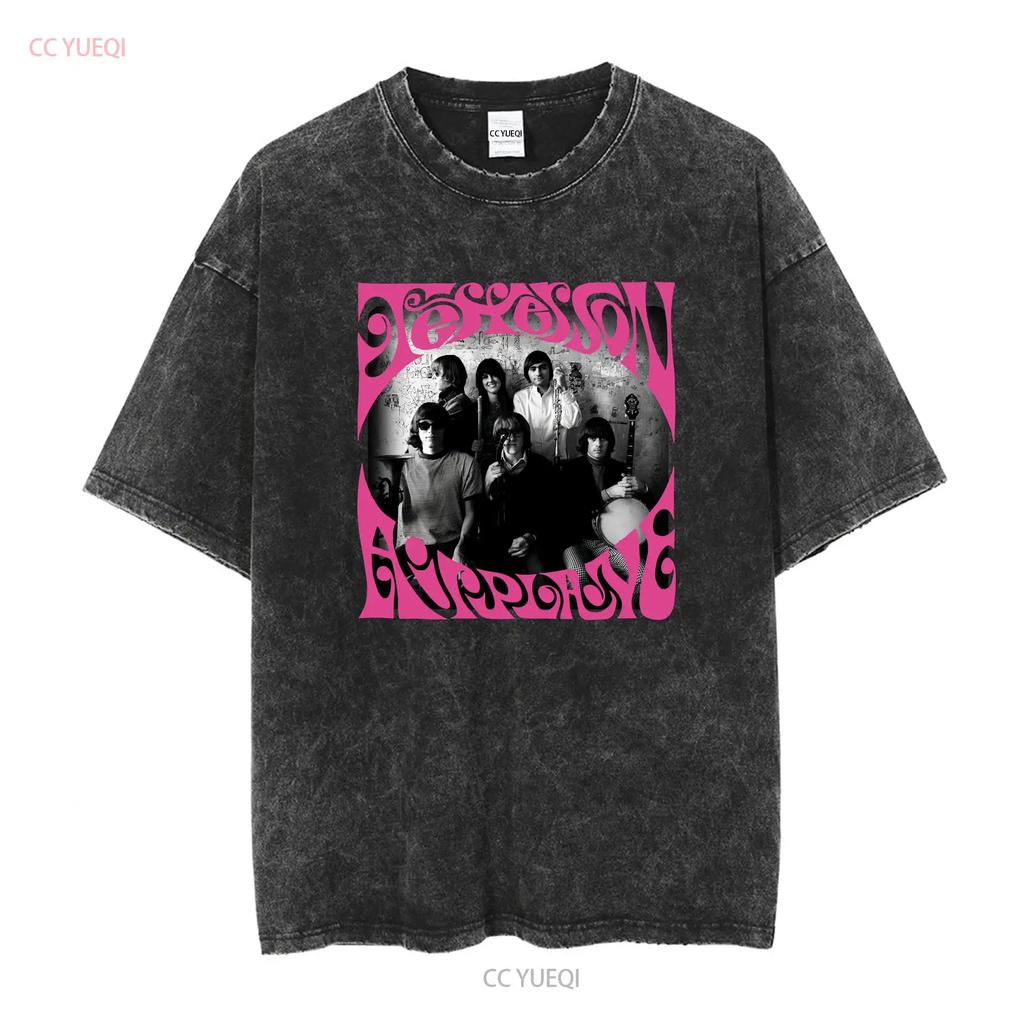Jefferson Airplane Style Rock Men T shirt Black All Sizes RE615 vintage Washed homme Stretched Breathable designer clothes