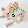 Деревянный игровой домик основной цвет эскимо рожок мороженого деревянная коробка имитация кухня десерт нарезка игрушки для мальчиков и девочек