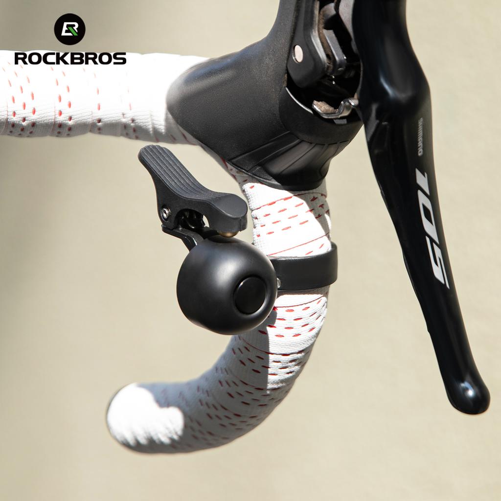 ROCKBROS Cycling Bell Road Bike Horn Waterproof Copper Alloy Bell Bicycle Drop Bent Handlebar Horn Crisp Warning Cycling Bells