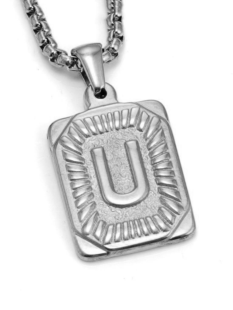 Модное 26-буквенное ожерелье золотого цвета с подвеской для мужчин и женщин, кубинская цепочка для пары, очаровательное первоначальное ожерелье, колье, ювелирное изделие, воротник