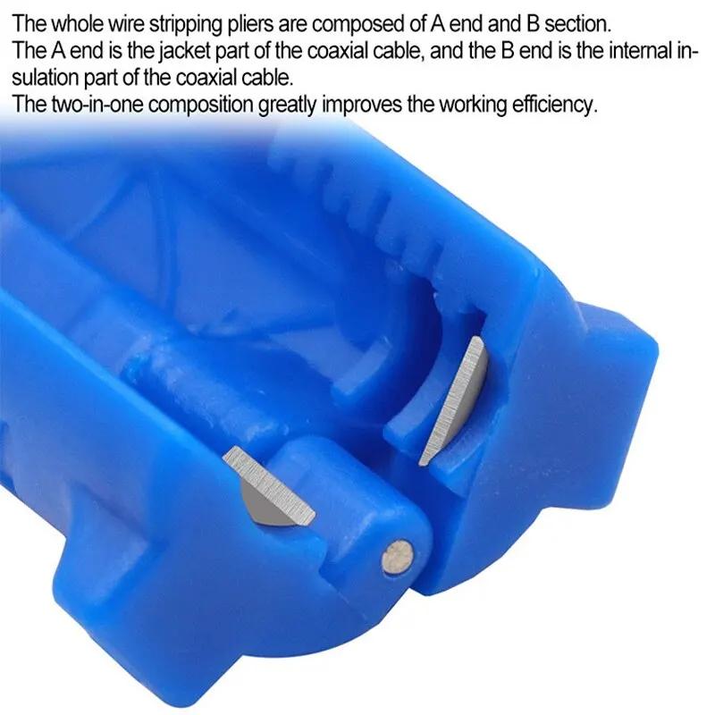 Портативный мини стриппер для проводов, ручка-функция, ручка-резак для проводов и кабелей, роторный коаксиальный резак, инструмент-плоскогубцы для зачистки проводов