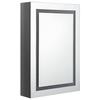 VidaXL Bathroom Cabinet with LED Mirror Glossy Grey 50x13x70 Cm 326491