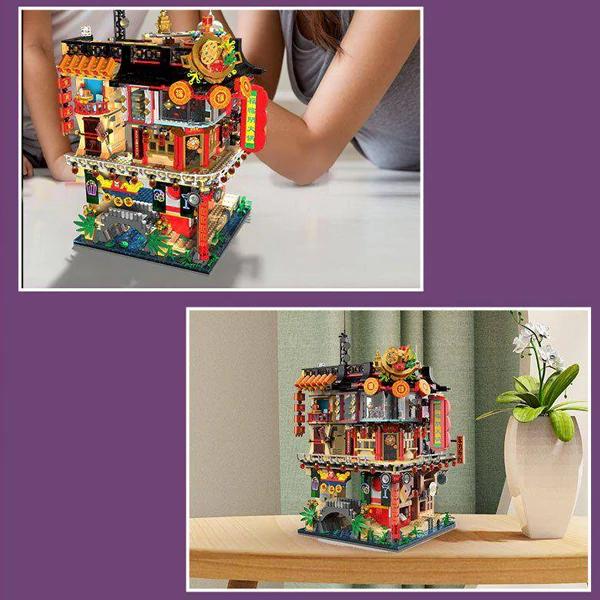 4653PCS Creative Expert Chinatown Bangkok Building Blocks Set City Street View Architecture Model Bricks Toys Xmas Gifts For Kids
