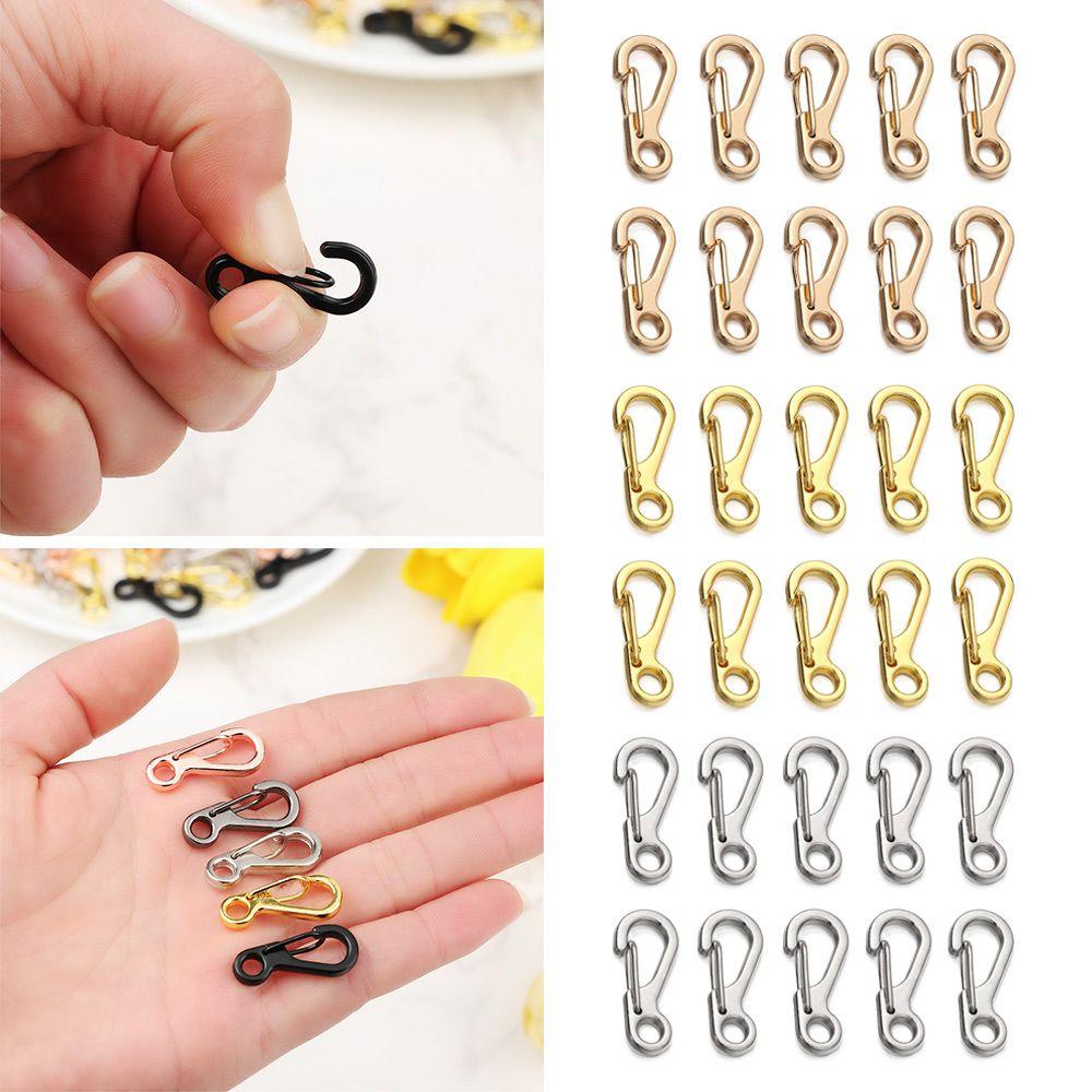 10 шт. Металлический брелок для ключей DIY с разъемным кольцом, застежкой-карабином, карабином, застежкой на шею, пряжкой для сумок и ремешком