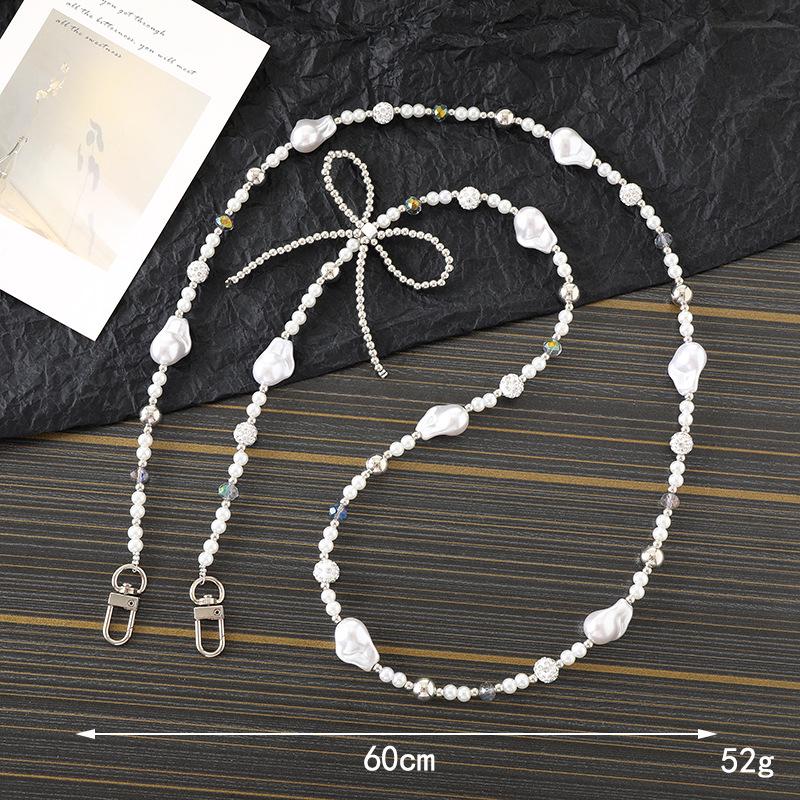 Pearl Mobile Phone Chain Necklace - Crossbody Lanyard for Women