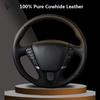 Hand-stitched Black Genuine Leather Steering Wheel Cover for Nissan ElGrand E52 Teana 2008-2012 Murano 2009-2014 13 11 10