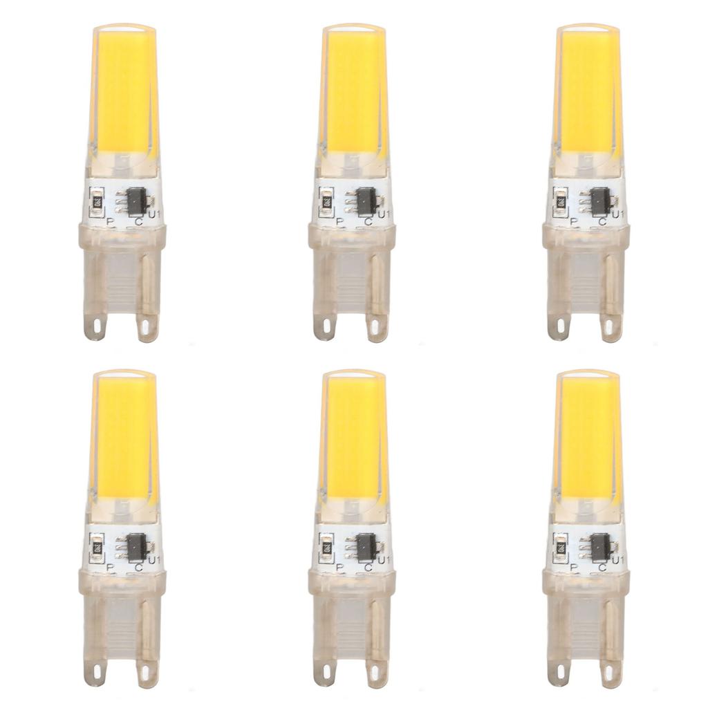 6pcs G9 LED Light Bulb COB Dimmable Professional G9 LED Bulb Replacement for Wall Lamps Table Lamps