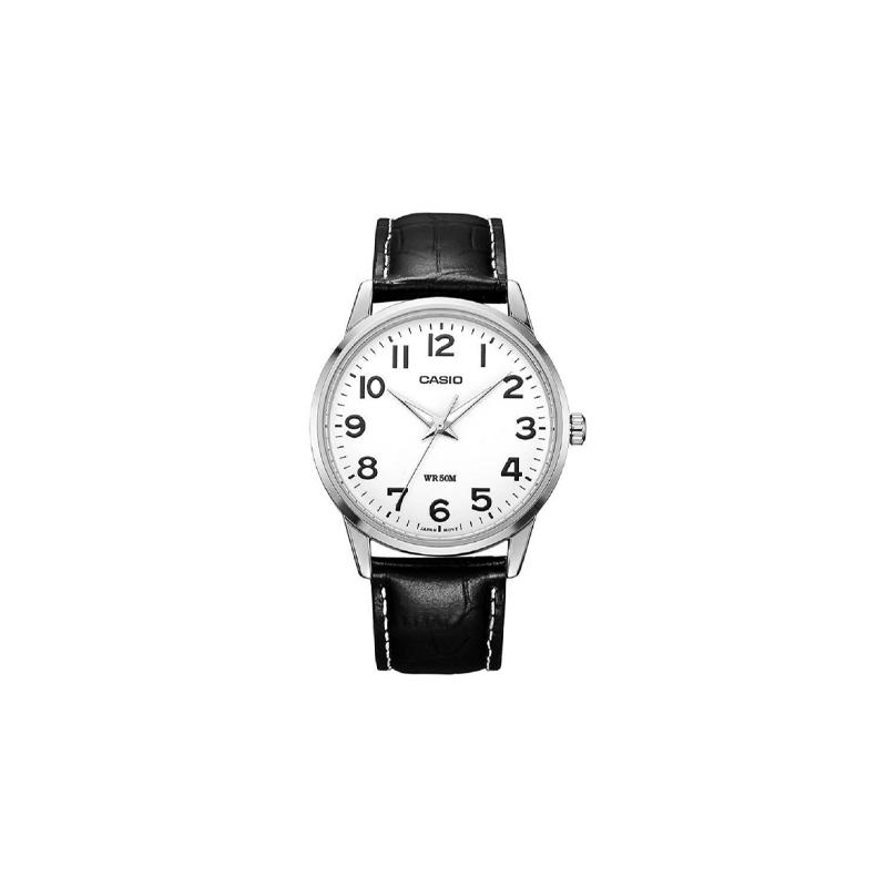 Casio Серия STANDARD серия ENTICER простой досуг бизнес кварцевый механизм японские и корейские часы 4740 мм мужские часы белый циферблат MTP-1303L-7B