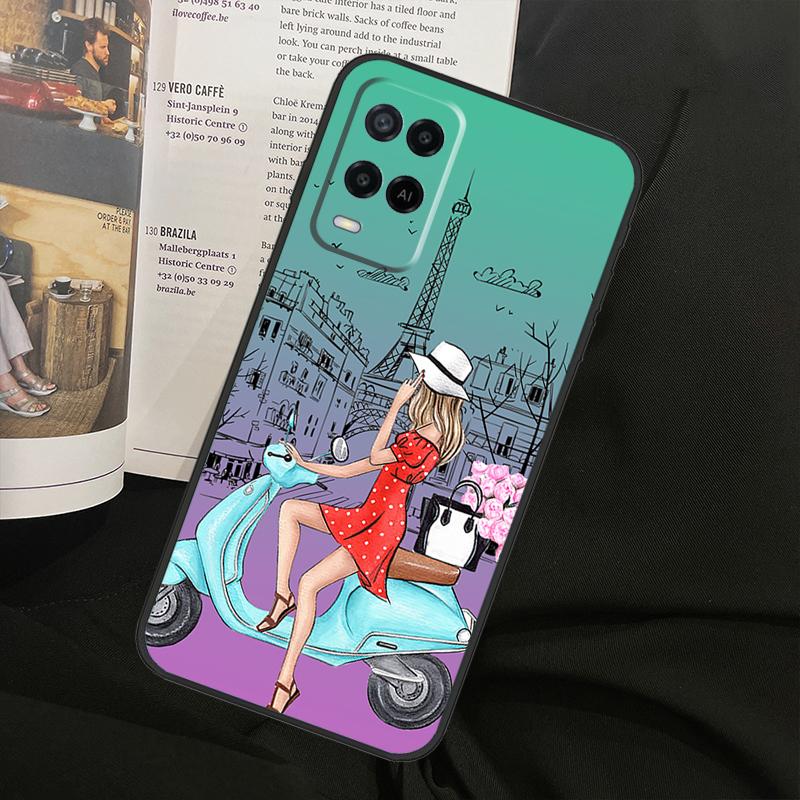 Модная Девушка Для Oppo A80 A60 A40 A94 A54 A98 A78 A18 A38 A58 A16 A76 A96 A17 A77 A74 A57S A15 Чехол для Телефона
