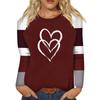 Рубашка для женщин, модная повседневная футболка с рукавом реглан, круглым вырезом и длинным рукавом, свободная футболка с принтом, женский топ