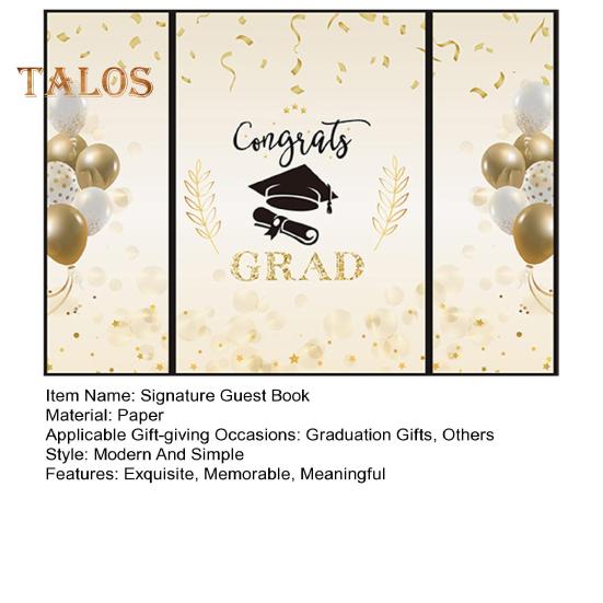 Книга для подписей на выпускной Книга для гостей на выпускной в колледже и средней школе Золотая черная доска для подписей для вечеринок по случаю выпускного
