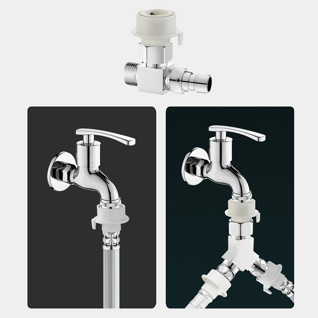 Washing Machine Tap Splitter Diverter Water Inlet Diversion Device Faucet Adapter Water Separator Easy To Install