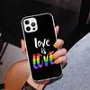 Love Is Love LGBT Rainbow Phnoe Case for Iphone 17 Air 16 16E 11 12 13 Mini 14 Plus 15 Pro Max 7 8 + SE 2020 Phone Cover Coque 1