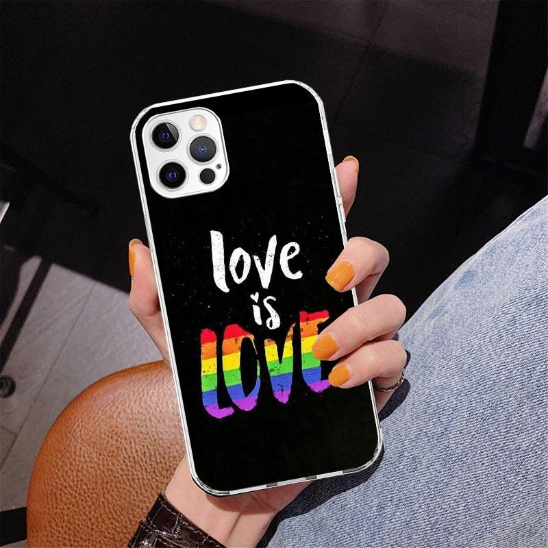 Love Is Love LGBT Rainbow Phnoe Case for Iphone 17 Air 16 16E 11 12 13 Mini 14 Plus 15 Pro Max 7 8 + SE 2020 Phone Cover Coque 1