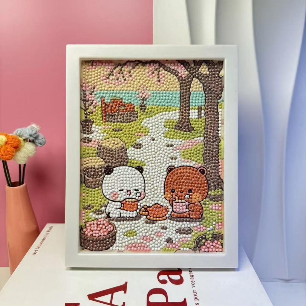 Детская Алмазная Живопись В Рамке Ручной Работы Сумка с Материалами Sanrio Алмазная Паста Живопись Концентрация Игрушка