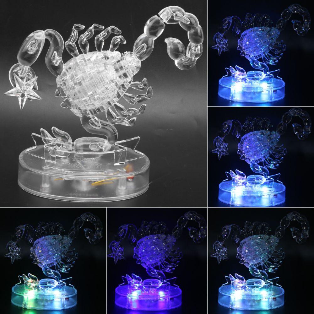 Self Assembly DIY Assembly Puzzle Light-Up Crystal Puzzle Decoration Jigsaw Puzzle Toy Children