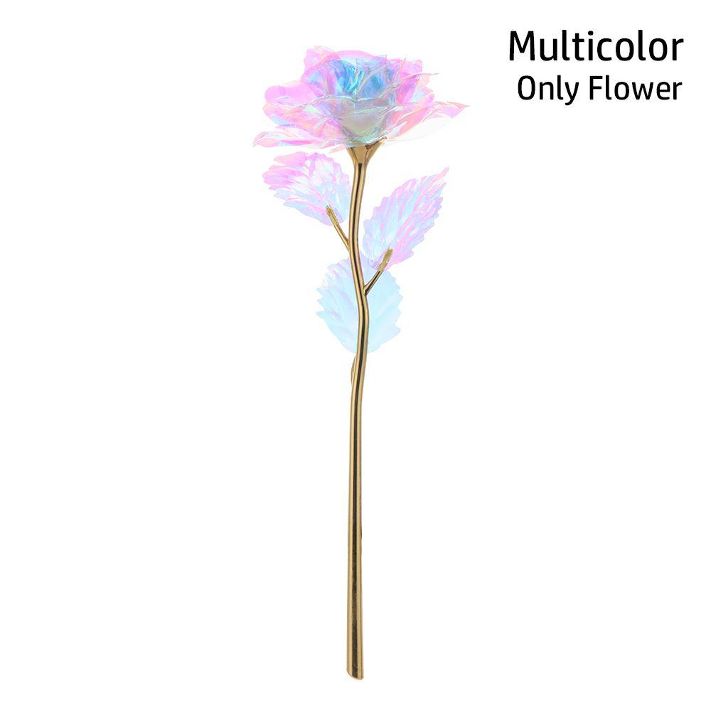 Домашний декор Подарки для влюбленных Подарок на День святого Валентина с длинным стеблем, 24-каратная золотая фольга, цветок розы, ручная работа