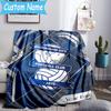 Custom Name Birmingham Football Club Flannel Blanket, Use for Birthday/Holiday Gift, Soft Blanket for Sofa/Bed/Camping/Office, Home Decor
