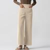 Women's Casual Wide-leg Stretch High-waisted Button-down Wide-leg Pants Working Straight-leg Pants With Pocket Pants