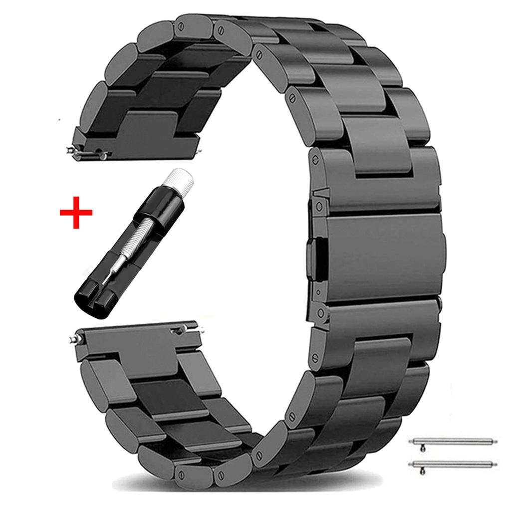 22 мм 20 мм 18 мм Металлический ремешок для Samsung Galaxy Watch 3 4 Active2 S2 Gear S3 Gt 2 Huawei GT2/Amazfit GTR Браслет из нержавеющей стали Подарок на День матери