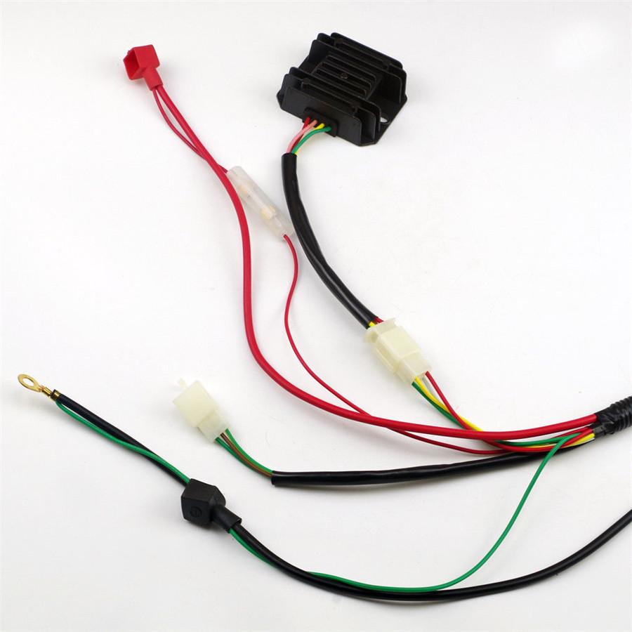 Комплект жгута проводов Электрика Жгут проводов в сборе Для двигателя GY6 4-тактный Четырехколесники Тип 125cc 150cc Питбайк Скутер Квадроцикл