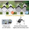 Solar Fence Lights Warm/RGB Color Changing Solar Wall Light Outdoor Waterproof LED Solar Decorative Lighting for Step Backyard