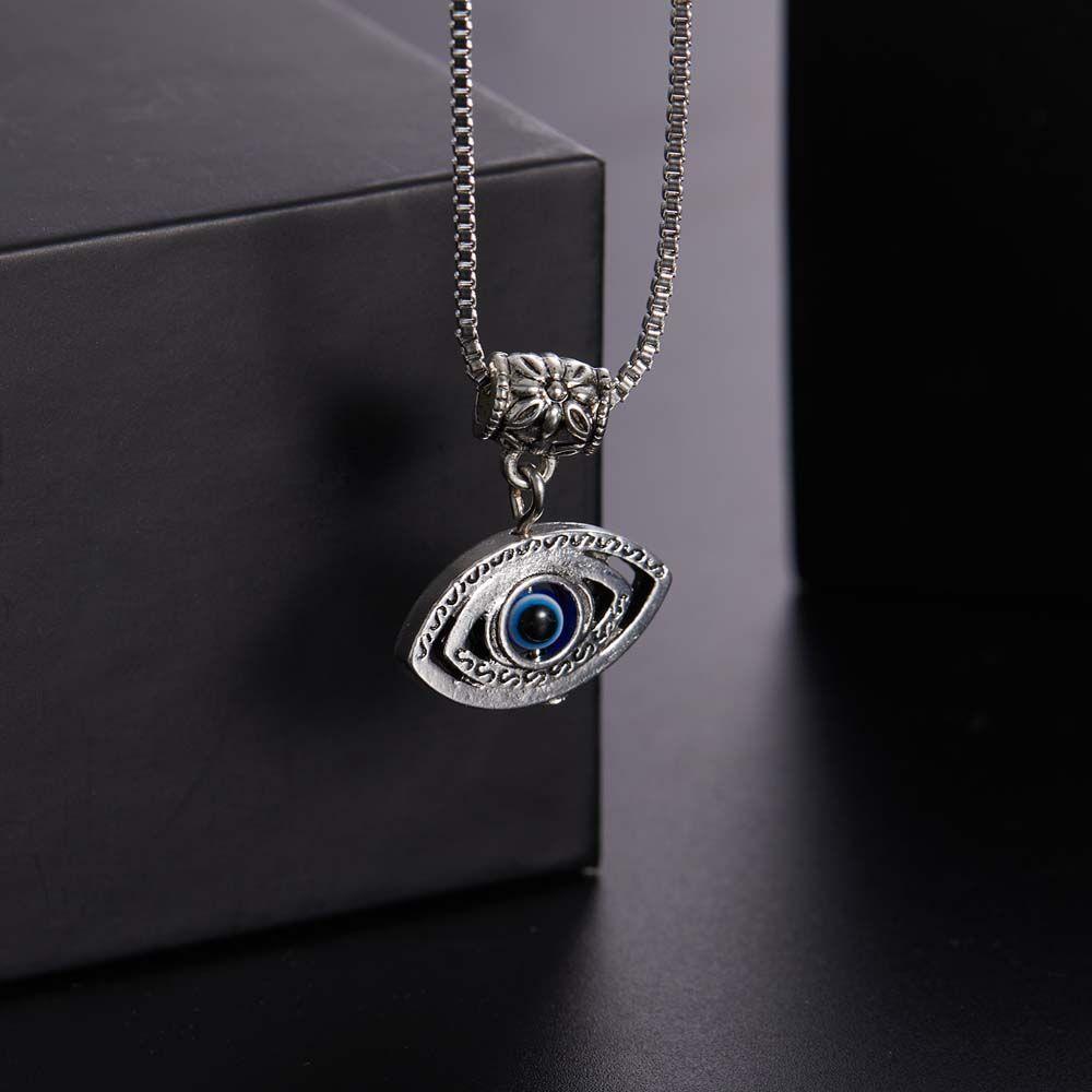 Elephant Pendant Metal Chains Lucky Clavicle Chains Demon Eye Fashion Jewelry Blue Eyes Necklace