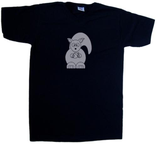 Cartoon Squirrel V-Neck T-Shirt