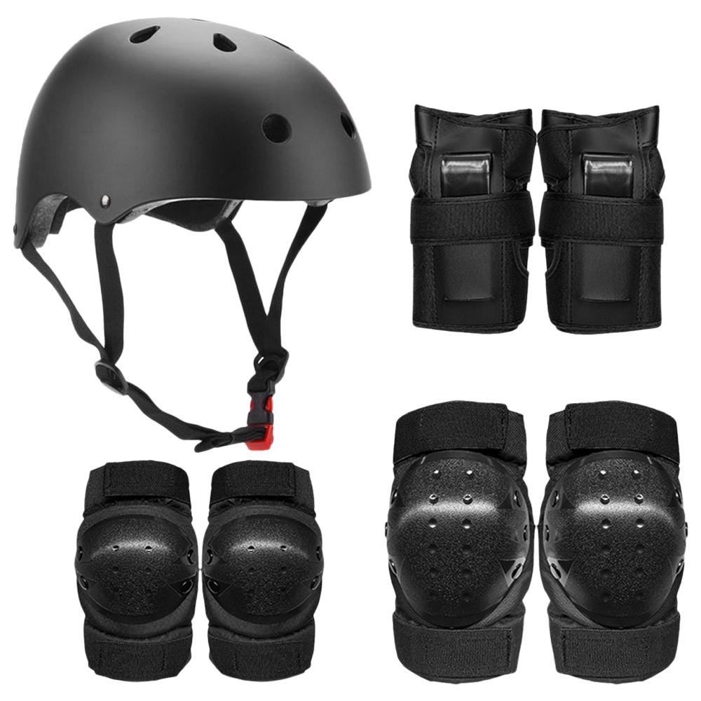Protective Gear Set 7 in 1 Knee Elbow Pads Wrist Guards Helmet Multi Sports Safety Protection Pads for Kids Teenagers Scooter Skating Cycling