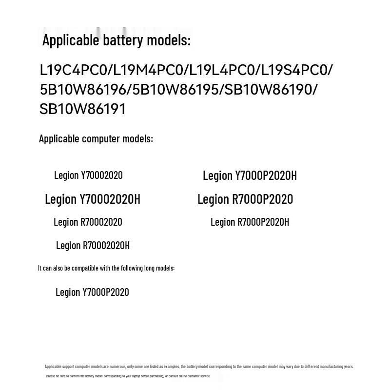 llano Replacement Laptop Battery for Lenovo Legion Y7000 R7000 (2020)