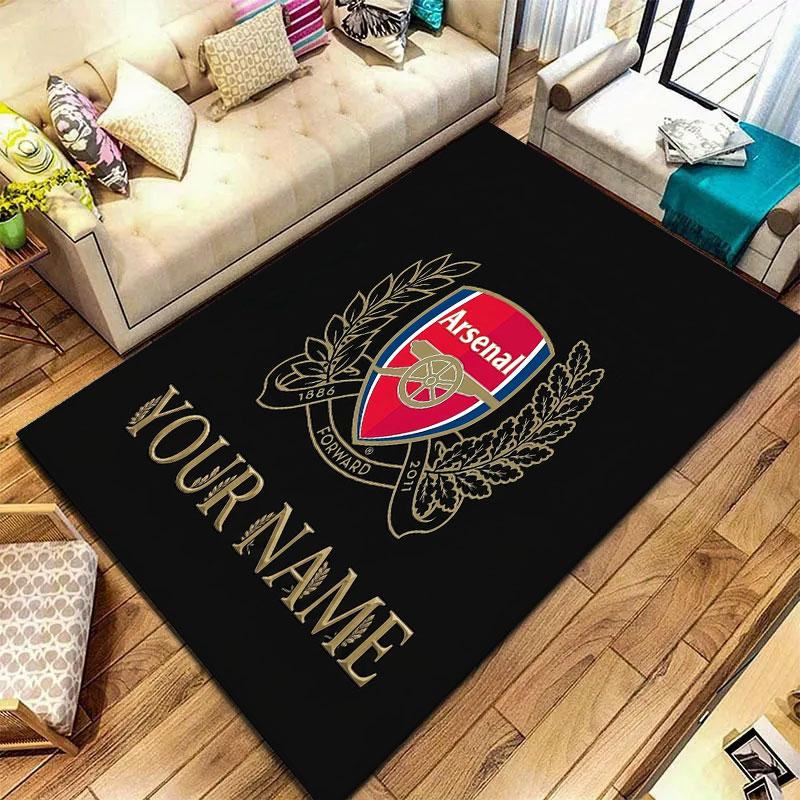 Arsenal F Custom Name Carpet Rug for Living Room Bedroom Home Sofa Decoration,Kids play Non-slip Floor Mat