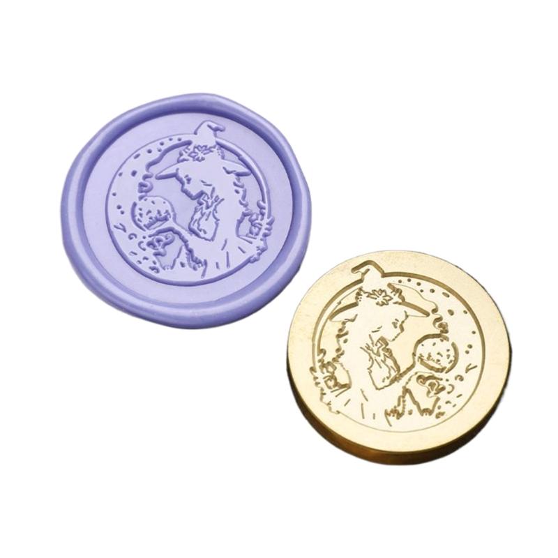 Рельефная печать Головка штампа для сургуча Металлическая печать для запечатывания Головка штампа для восковой печати Замена для запечатывания конвертов и поздравительных открыток