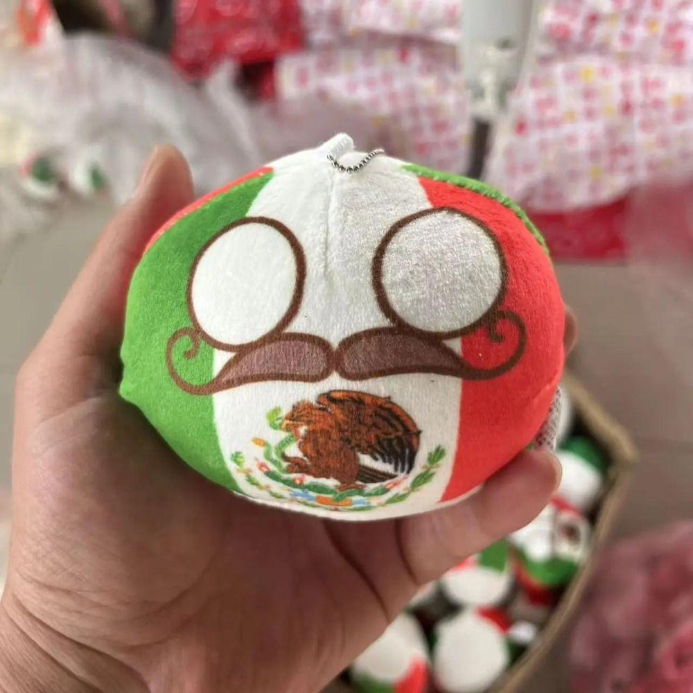 Ball Toy Gift USSR Country Ball Plush Pendant Polandball Plush Keyring Keychain Country Ball Toy
