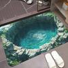 VIAKMA Bathroom 3D Visual Ocean-Style Toilet Seat Non-Slip Floor Mat In Bathroom Entrance Carpet For Foyer Home Decoration