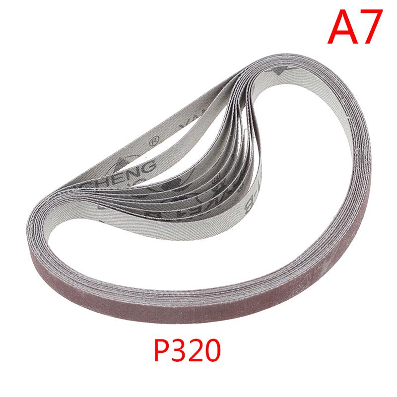 10 шт. Ленты для шлифовальных лент для электроинструмента шлифовального станка зернистостью 40,60,80,100,120,180,320