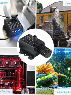 Сверхтихий Mini USB DC5V 4.8W 300L/H Lift 300cm Бесщеточный Водяной Насос Водонепроницаемый Погружной Фонтан с Регулировкой Потока